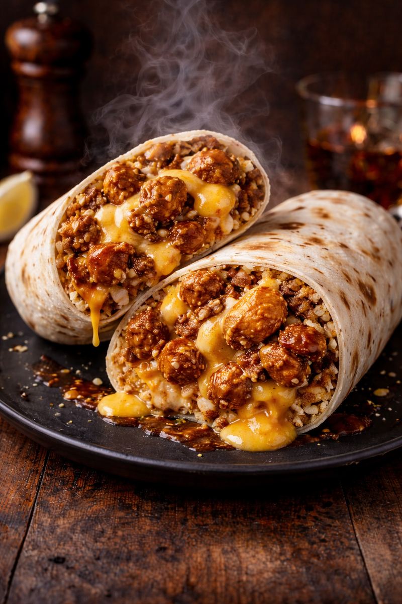 Chili Cheese Chicken Burrito